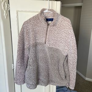 Dry Goods Pink Sherpa - Quarter zip up